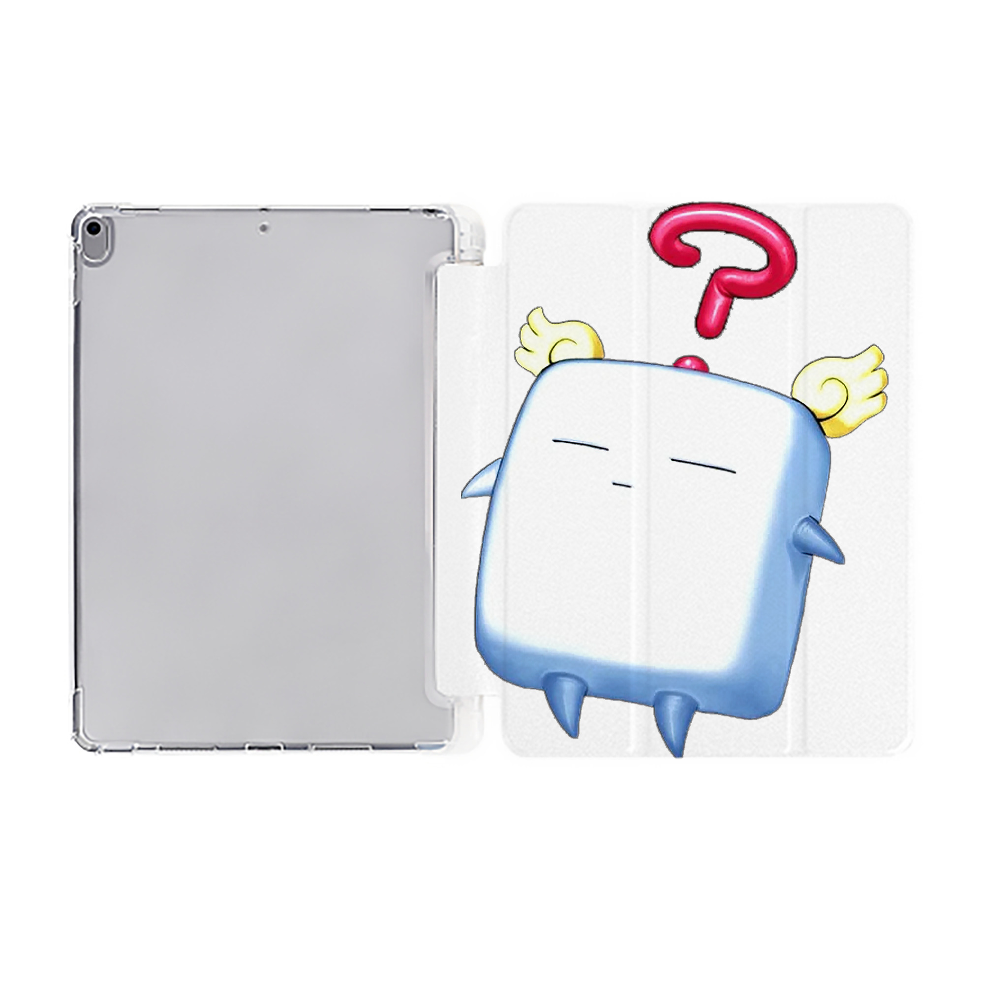 （画像用） 遊☆戯☆王 Yu-Gi-Oh! IPad ケース ペン収納付き 三つ折りスタンド PUレザー×シリコン 対応機種9.5/10.5/10.9インチ